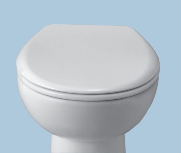 ASIENTO WC ELONGADO CORALINK Bisagra Cromada. - Imagen 4