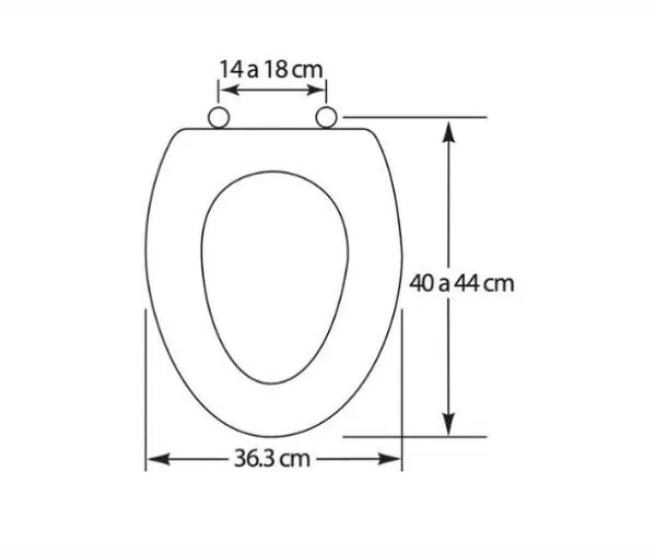 ASIENTO WC ELONGADO CORALINK Bisagra Cromada. - Imagen 6