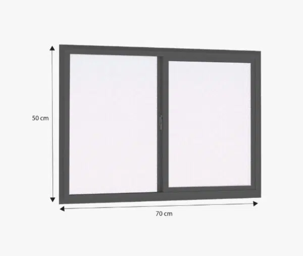 VENTANA ALUMINIO TERMOPANEL 70X50CM - Imagen 2