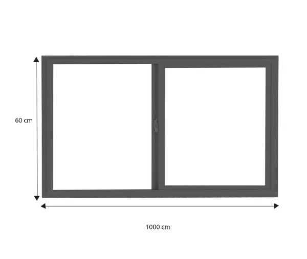 VENTANA ALUMINIO ANTRACITA TERMOPANEL 100X60 - Imagen 2