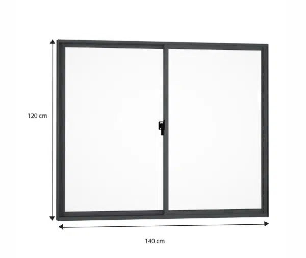 VENTANA ALUMINIO ANTRACITA TERMOPANEL 140X120CM - Imagen 2