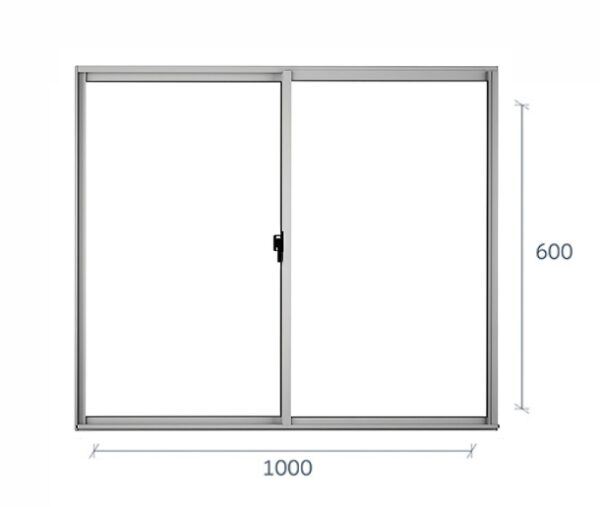VENTANA ALUMINIO MATE 100X60 CM - Imagen 2