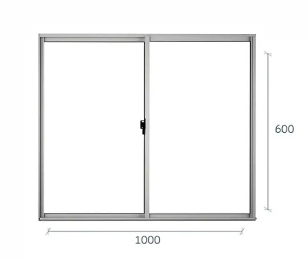 VENTANA ALUMINIO MATE 100X60 CM - Imagen 2