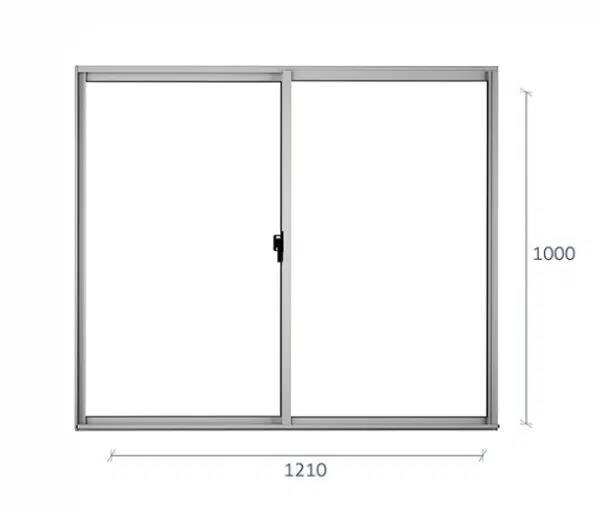 VENTANA ALUMINIO NEXT MATE 121X100 - Imagen 2