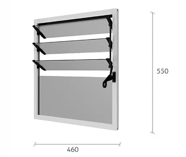 VENTANA ALUMINIO MATE 46X55 CM - Imagen 2