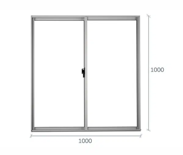 VENTANA ALUMINIO MATE 100X100 CM - Imagen 2