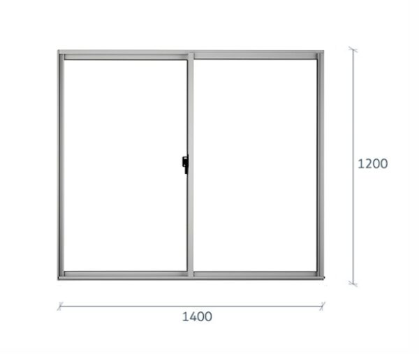 VENTANA ALUMINIO MATE 140X120 CM - Imagen 2