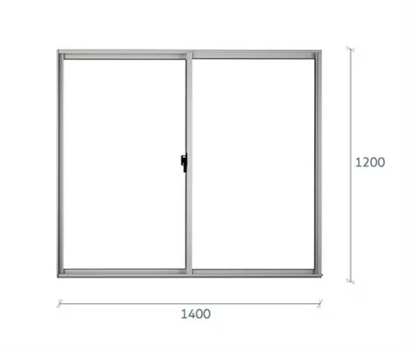 VENTANA ALUMINIO MATE 140X120 CM - Imagen 2