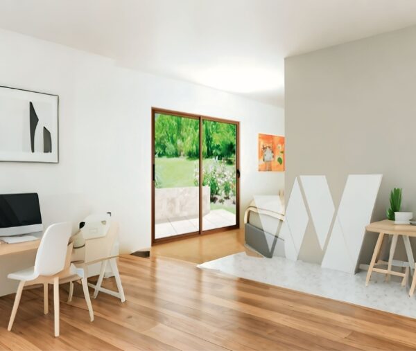 PUERTA ALUMINIO MADERA TERMOPANEL 150X205 - Imagen 3