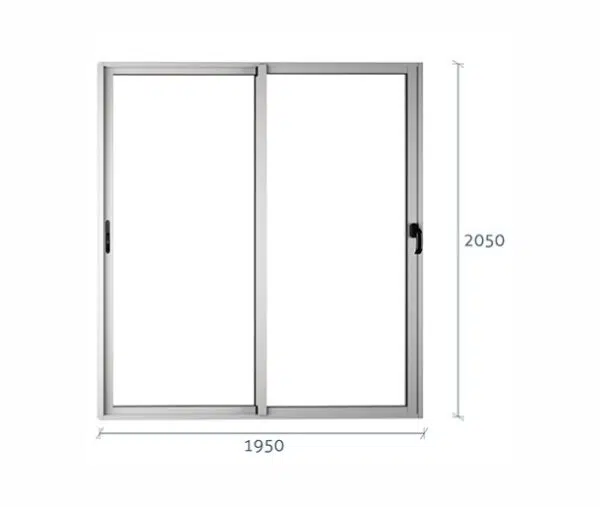 PUERTA ALUMINIO MATE TERMOPANEL 195X205 CM - Imagen 2