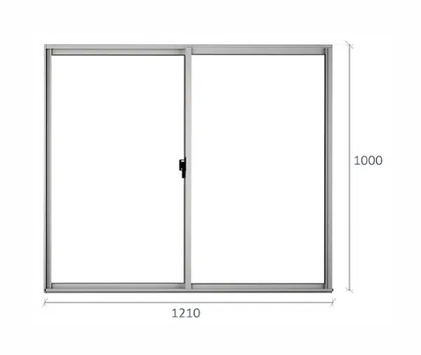 VENTANA ALUMINIO MATE 121X100 CM - Imagen 2