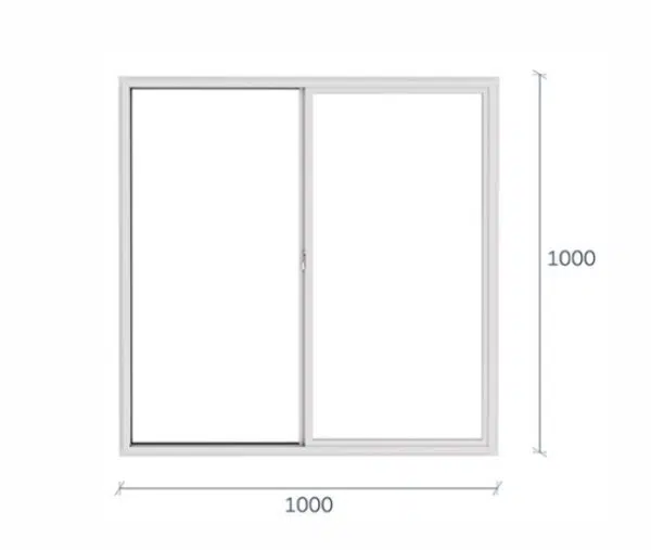 VENTANA PVC BLANCO 100X100 - Imagen 2