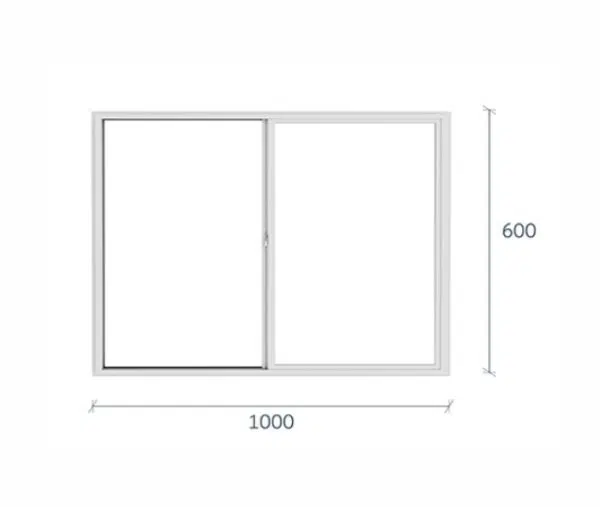 VENTANA PVC BLANCO 100X60 CM - Imagen 2