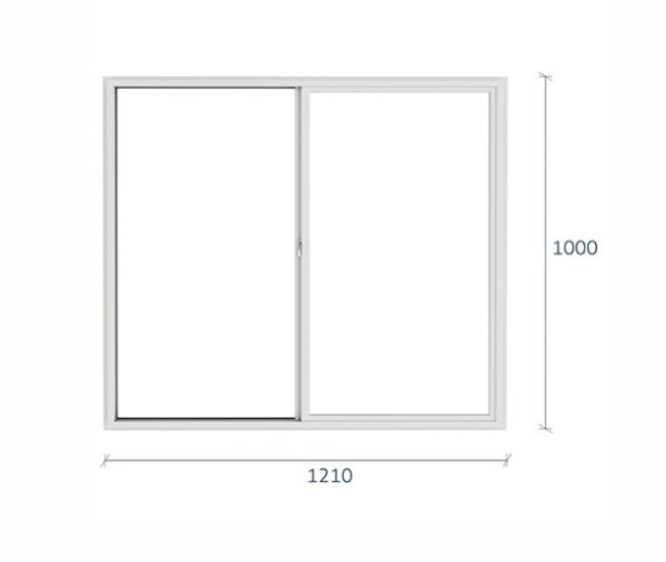VENTANA PVC BLANCO 121X100 CM - Imagen 2