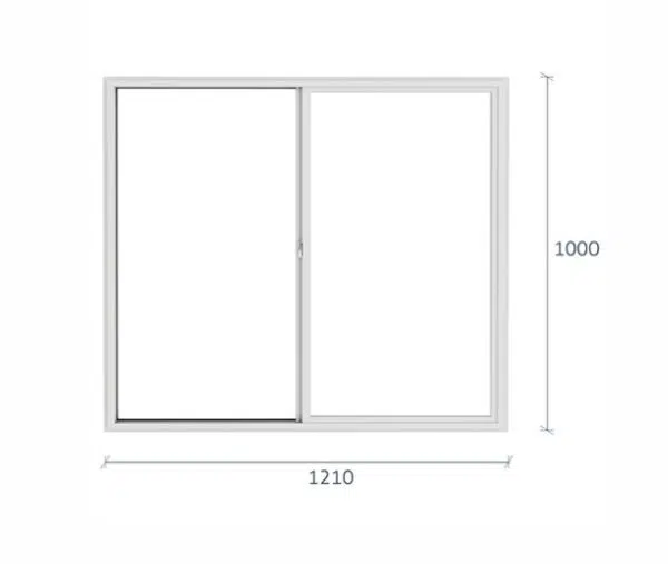 VENTANA PVC BLANCO 121X100 CM - Imagen 2