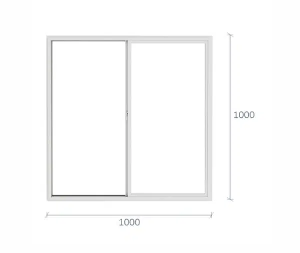 VENTANA PVC TERMOPANEL 100X100 - Imagen 2