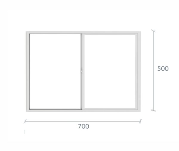 VENTANA PVC TERMOPANEL 70X50 CM - Imagen 2