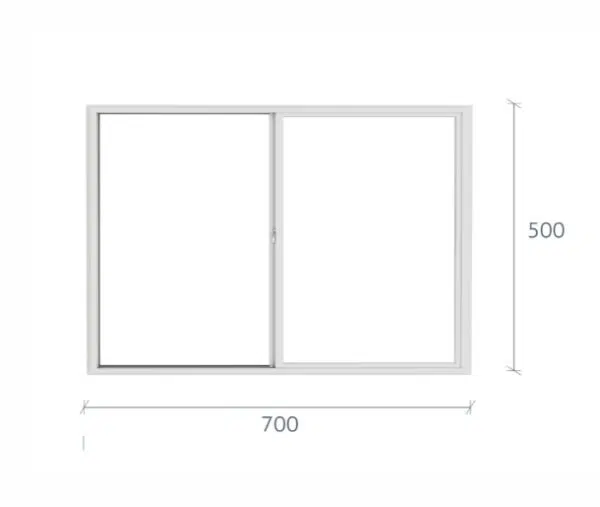 VENTANA PVC TERMOPANEL 70X50 CM - Imagen 2